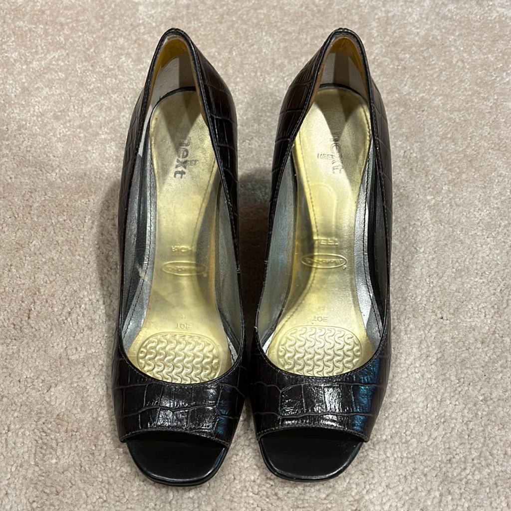 Brown Crocodile Wedges